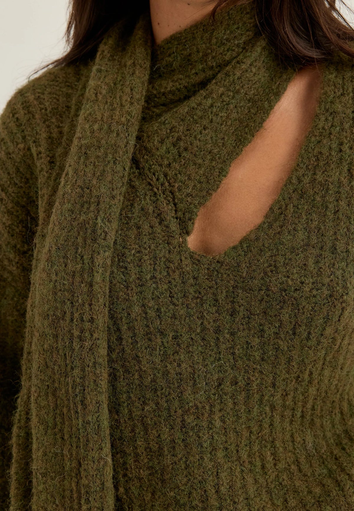 Knitted Scarf Sweater