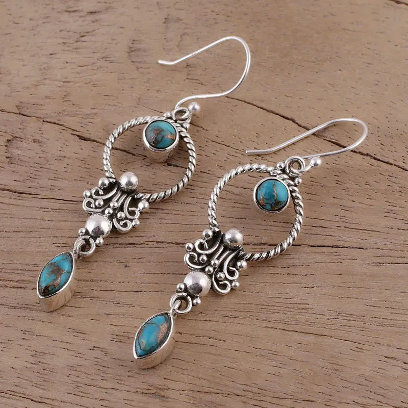 Retro Thai Silver Earrings