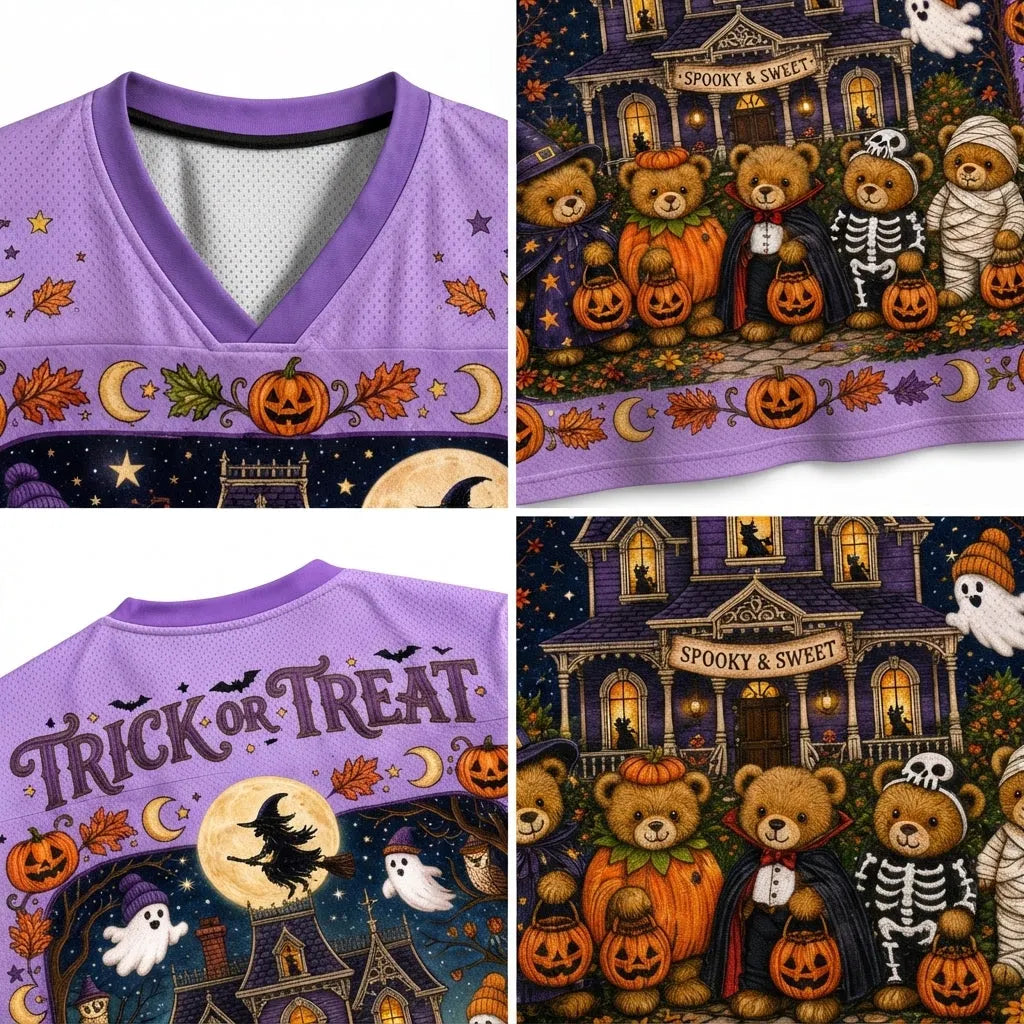 Chaotic Club Cute Spooky Sweet Teddy Bear Halloween Mesh Jersey