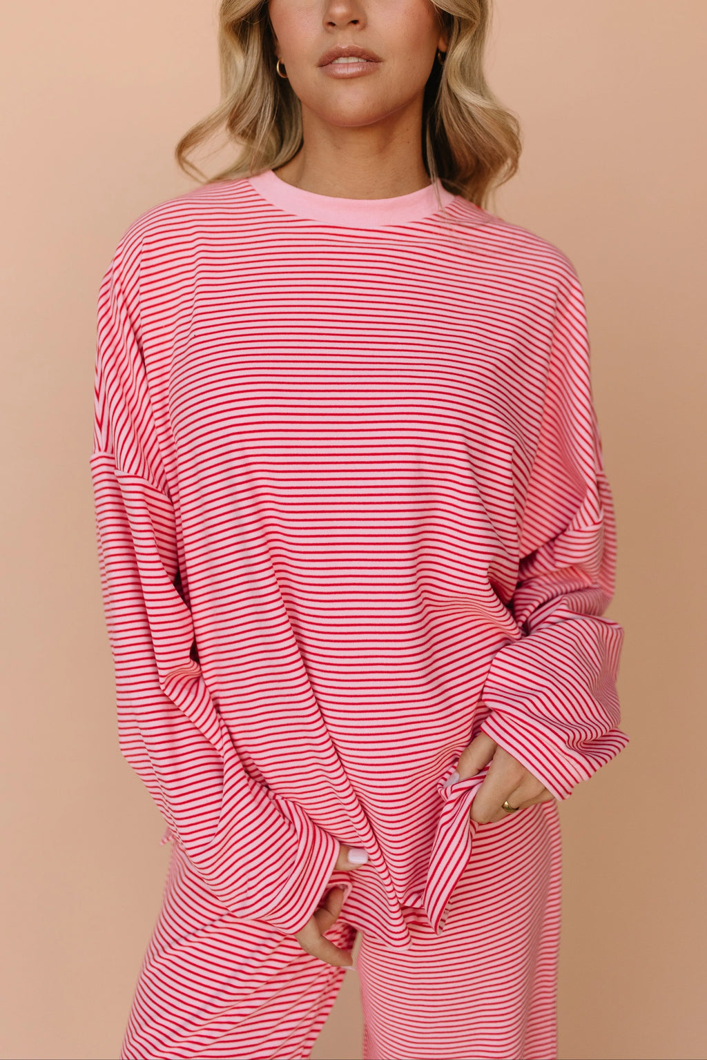 FINAL SALE - Porter Fleece Stripe Top