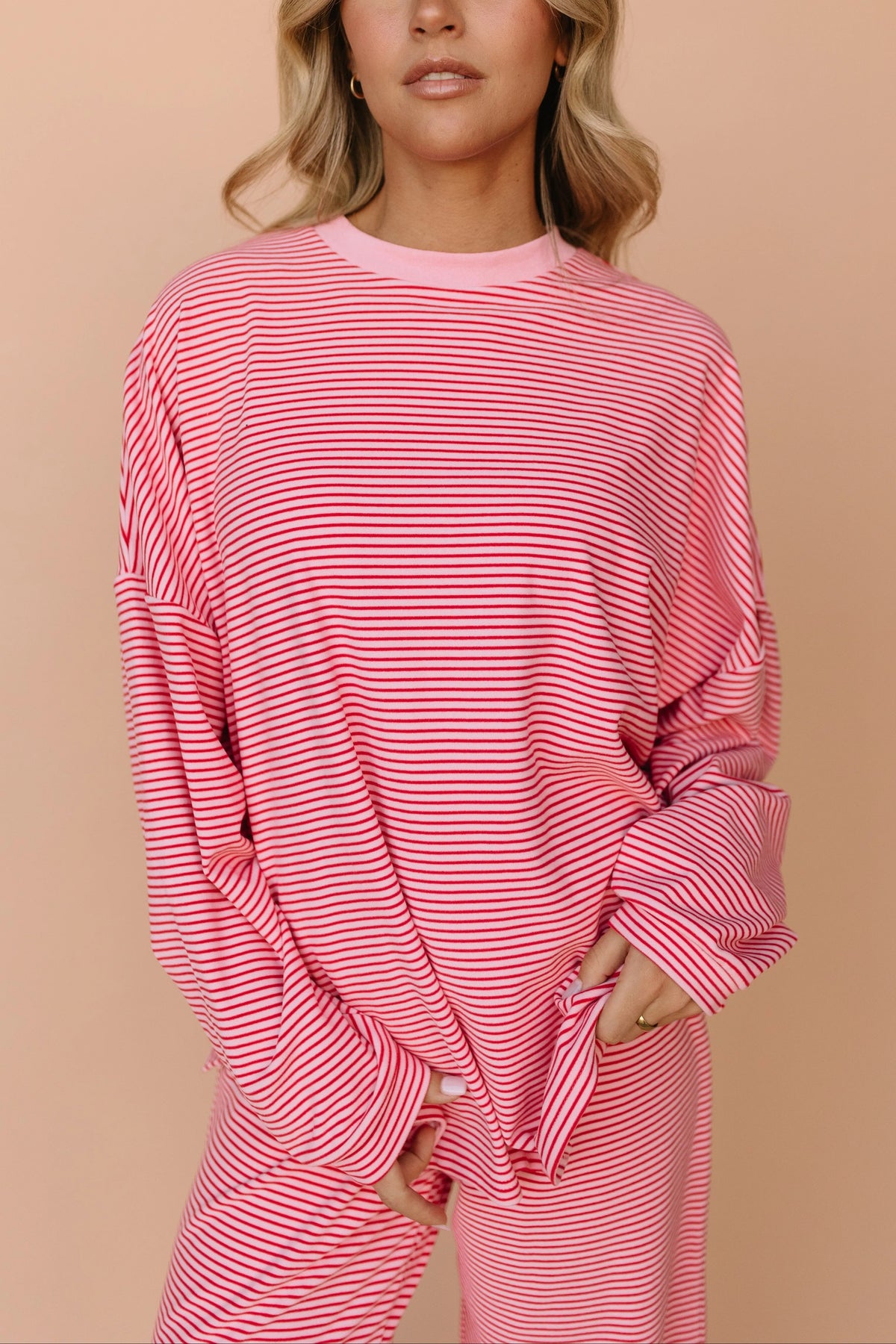 FINAL SALE - Porter Fleece Stripe Top