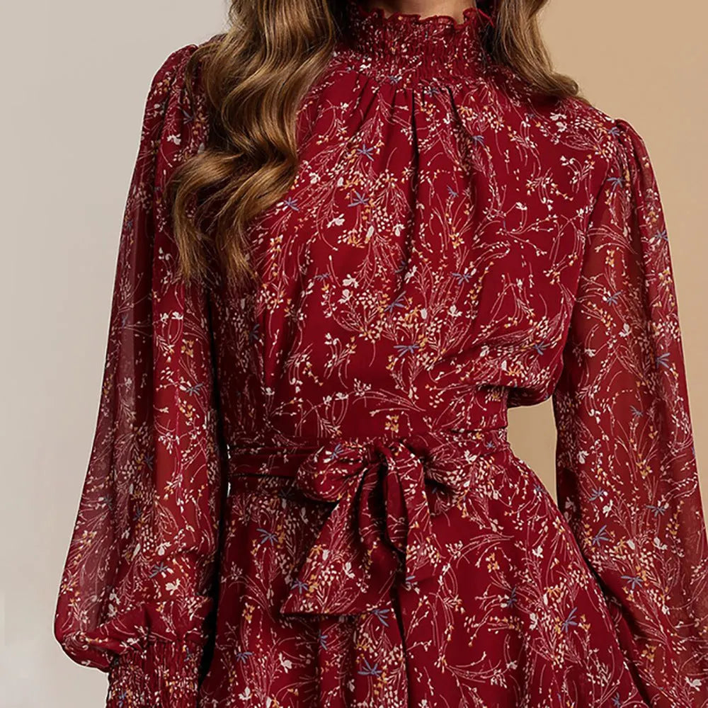 Eyan Printed Tie Dress