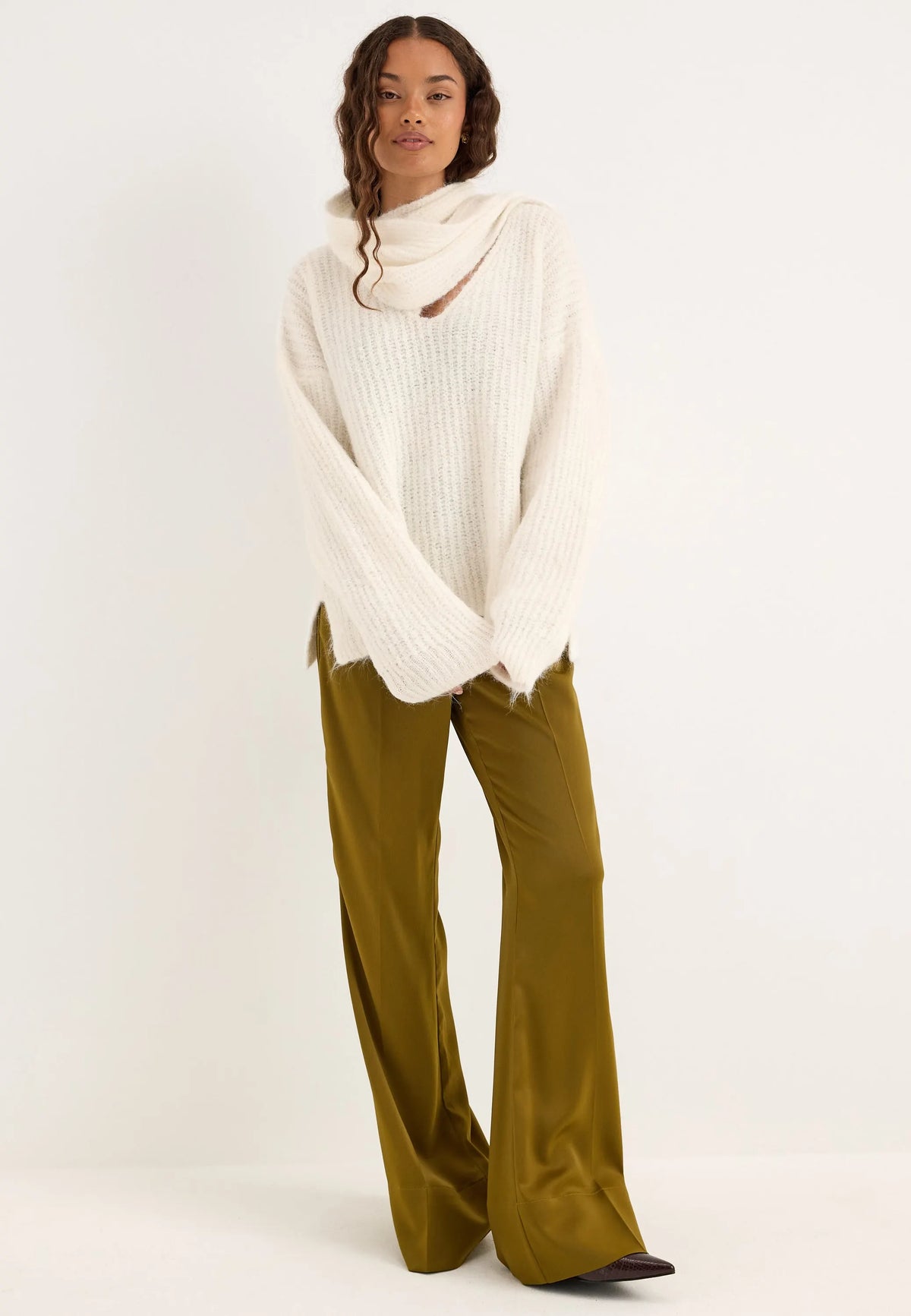 Knitted Scarf Sweater