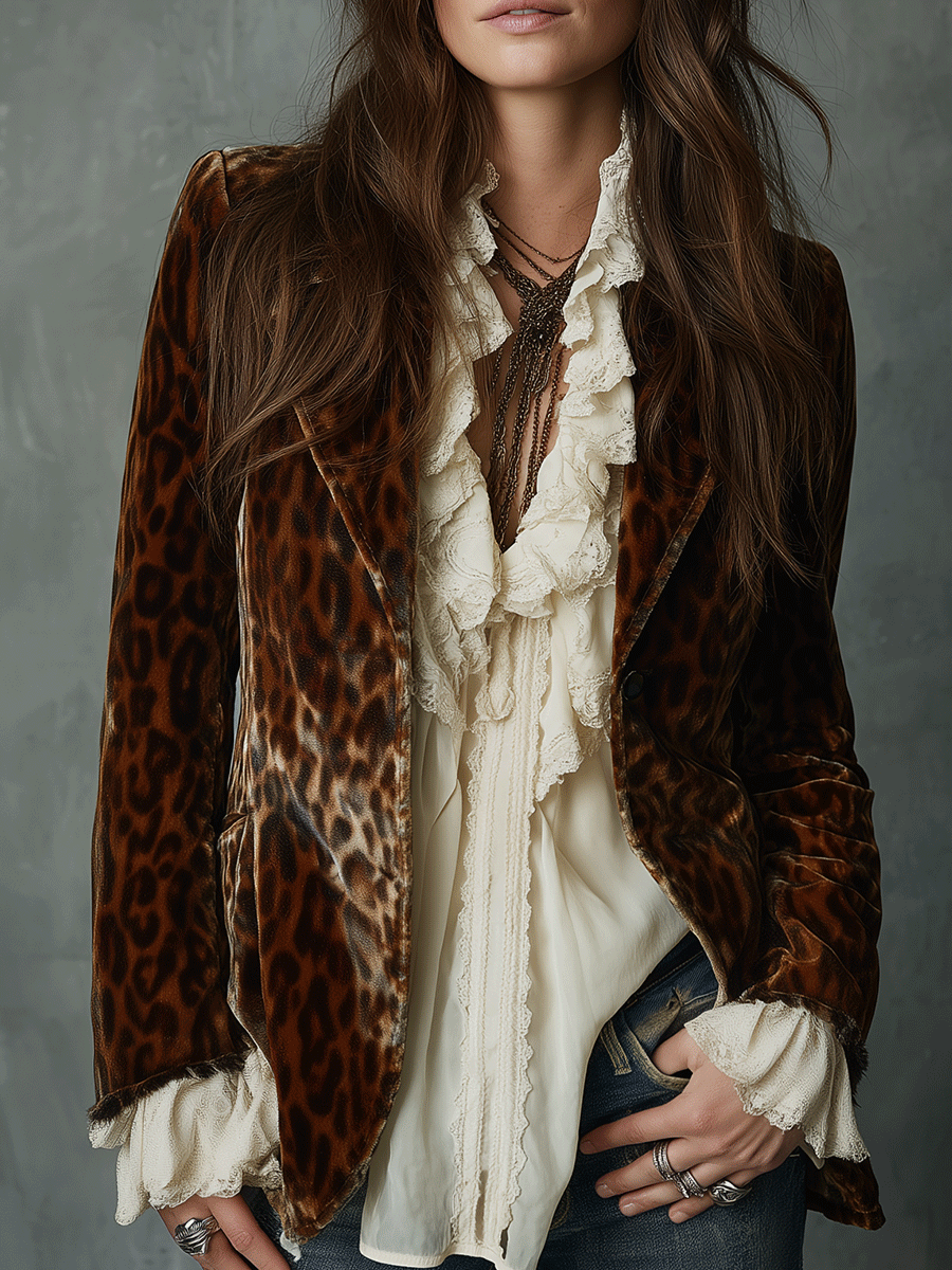 Retro Blazer in velvet, Affordable Luxury