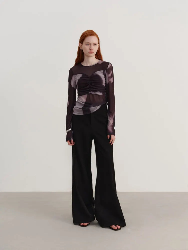 Gradient Tie-Dye Casual Long Sleeve T-Shirt