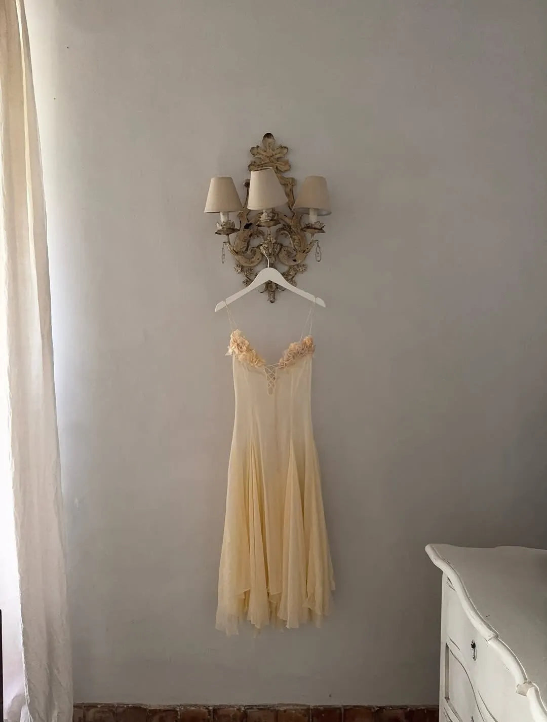 Strapless Draped Midi Dress