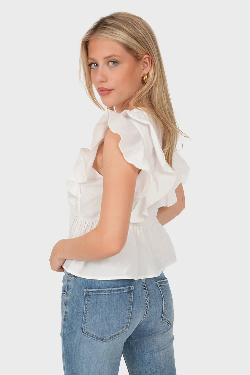 Joa White Blouse