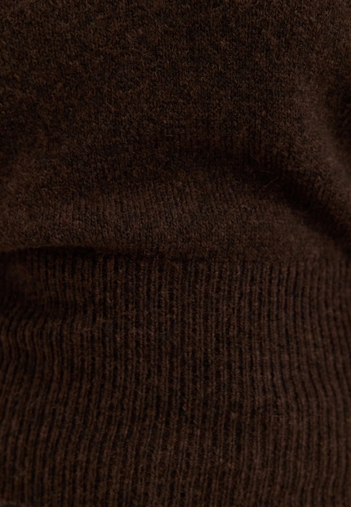 Knitted Wool Blend Wide Sleeve Sweater