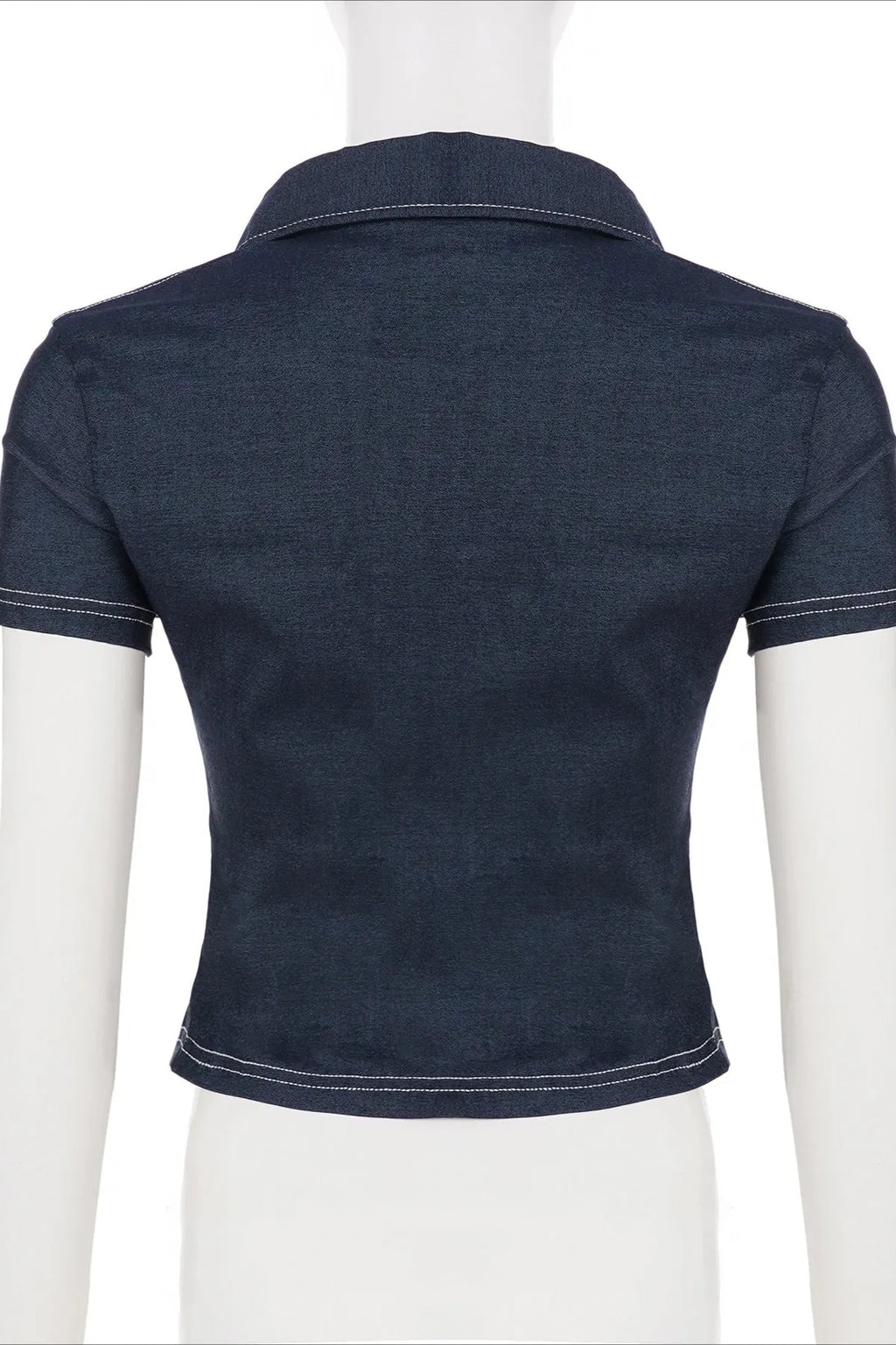 Street Hot Denim Cropped Blouse