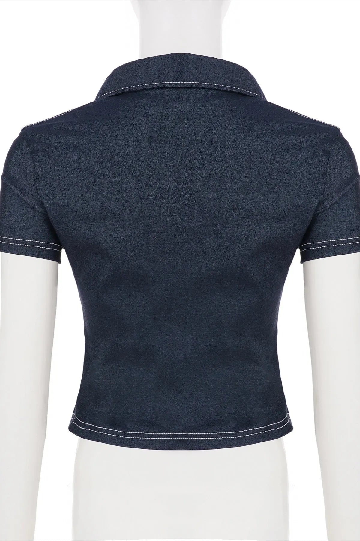Street Hot Denim Cropped Blouse