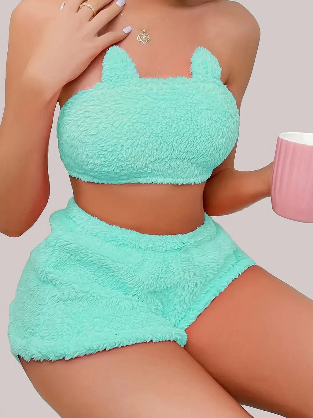 Women's Strapless Tank Top & Shorts Nightwear