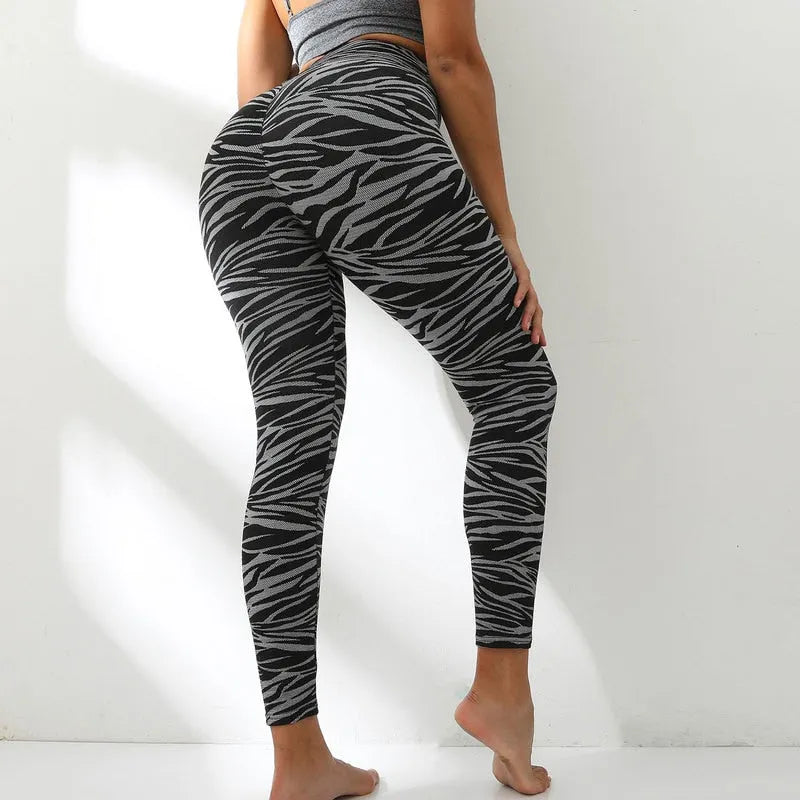 KittenAlarm - Mojoyce Leopard Yoga Leggings Women Seamless Gym Yoga Pants High Waist Sports Legging Push Up Workout Fitn