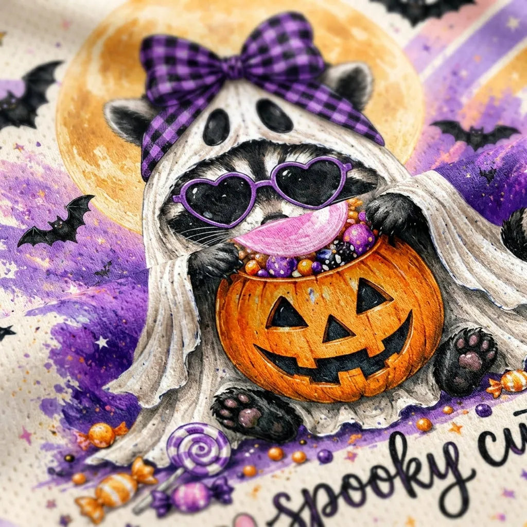 Chaotic Club Spooky Candy Bucket Ghost Raccoon Halloween Mesh Jersey