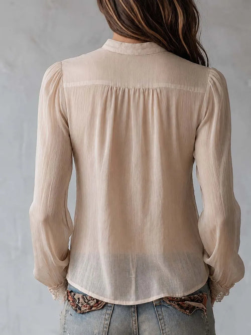Vintage Shirt in chiffon, Premium Look