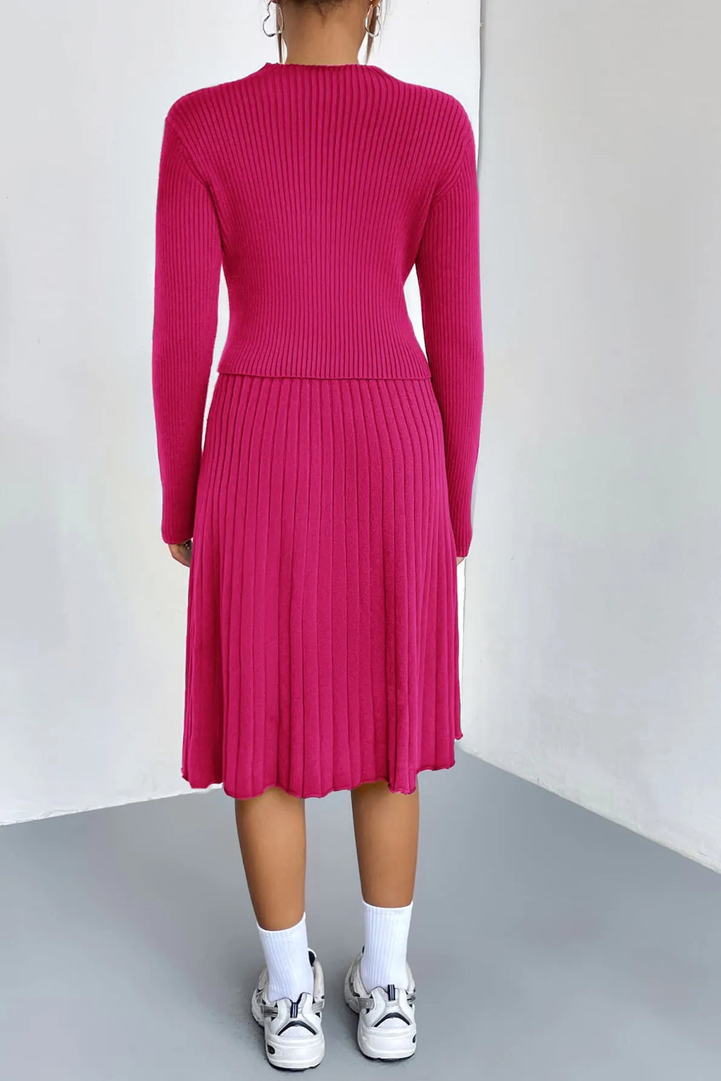 A-Line Knit Sweater Skirt Set