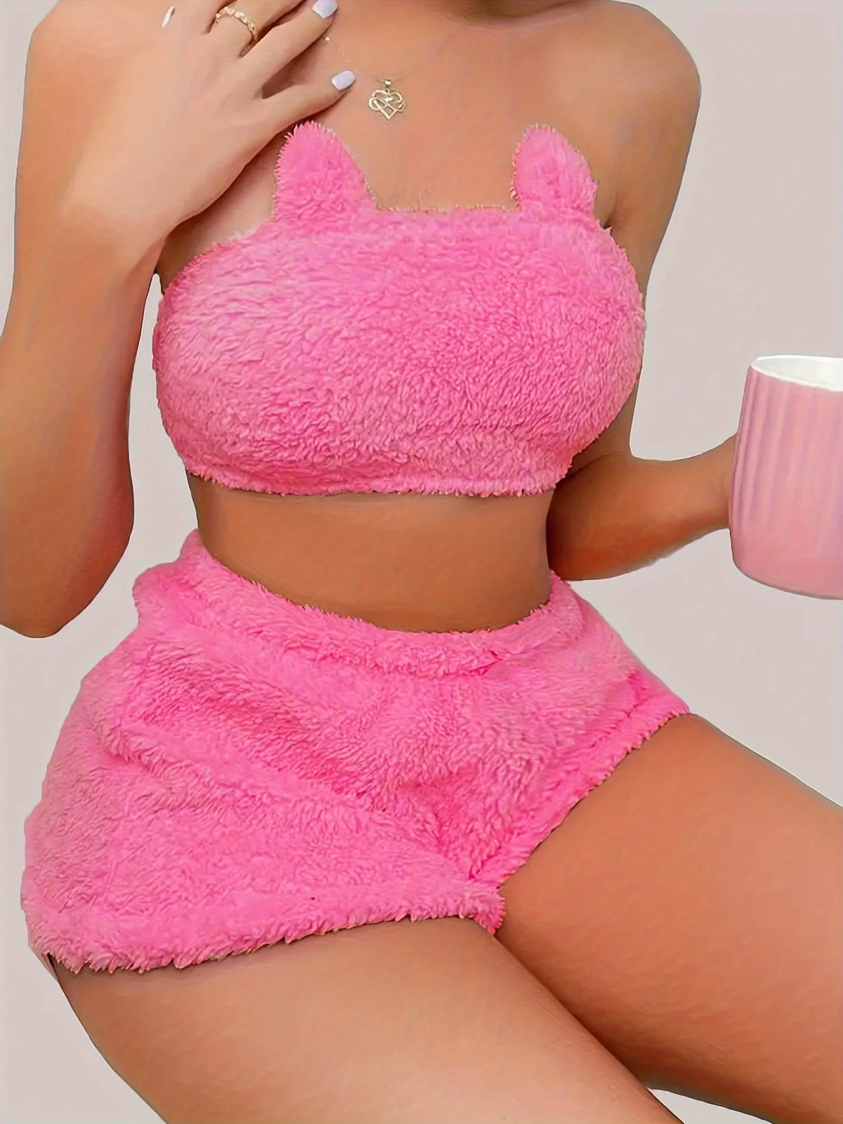 Women's Strapless Tank Top & Shorts Nightwear