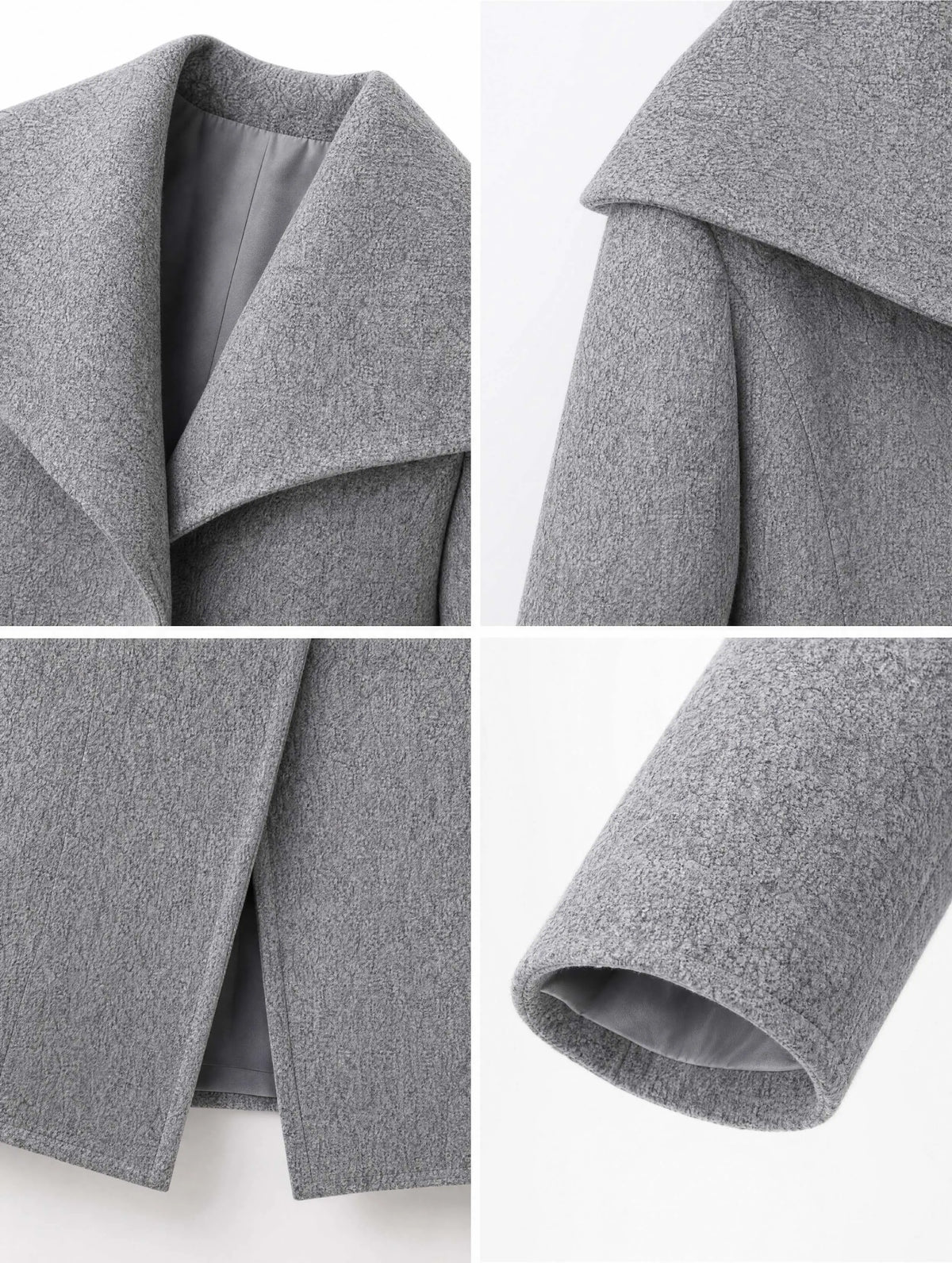 Vintage Lapel Cropped Woolen Coat