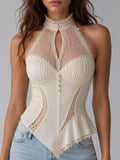 Victorian Lace Halter Corset Top