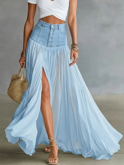 Chic Skirt in chiffon, Designer Aesthetic