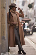 Vintage Camel Wool Coat – Handmade Long Winter Overcoat for Women 2405