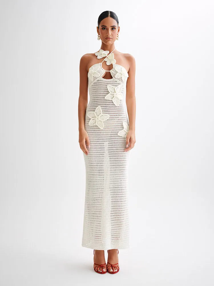 Kyla Floral Crochet Maxi Dress