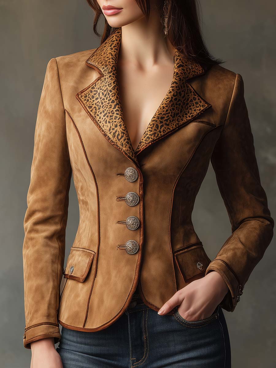 Retro Blazer in suede, Affordable Luxury
