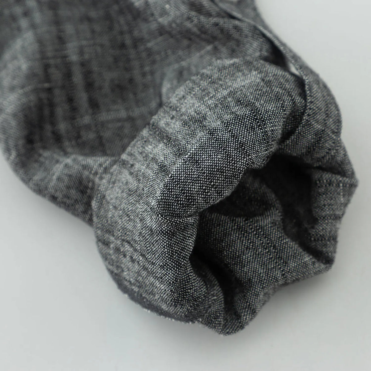 Charcoal Linen Blouse - Button-Down, Long Sleeve, Loose Fit 4915