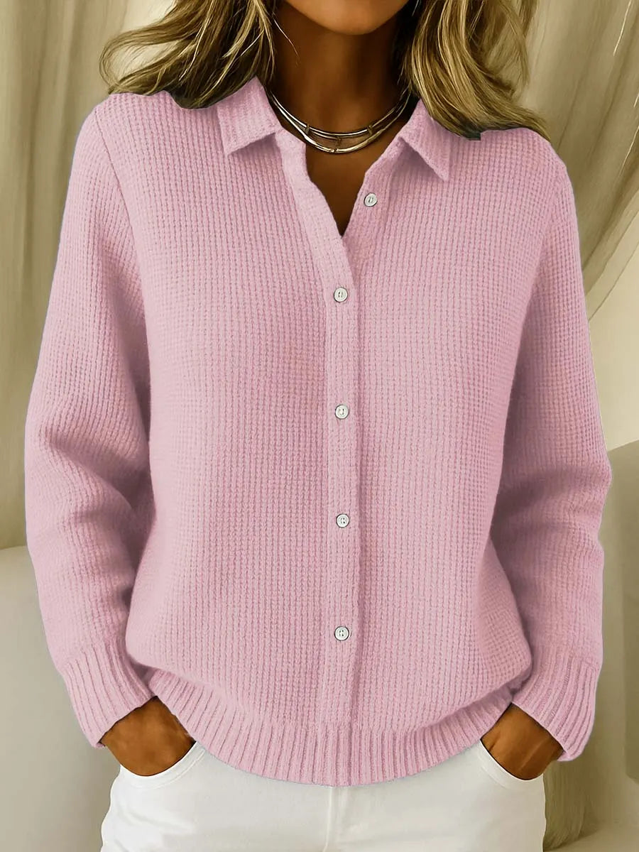 ANNA – COZY BUTTON-FRONT KNIT SWEATER