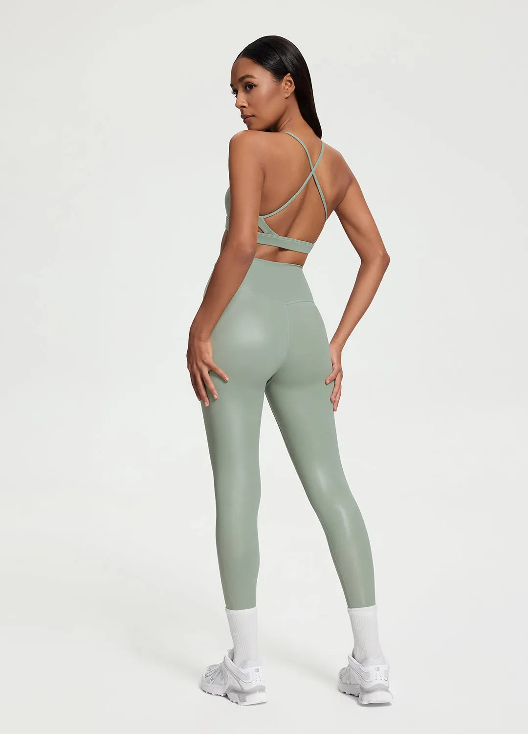 Lux Faux Leather ⅞-Length Leggings