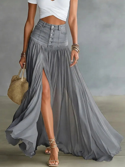 Chic Skirt in chiffon, Designer Aesthetic