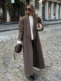 Thick Winter Coat with Straight Single-Row Closure