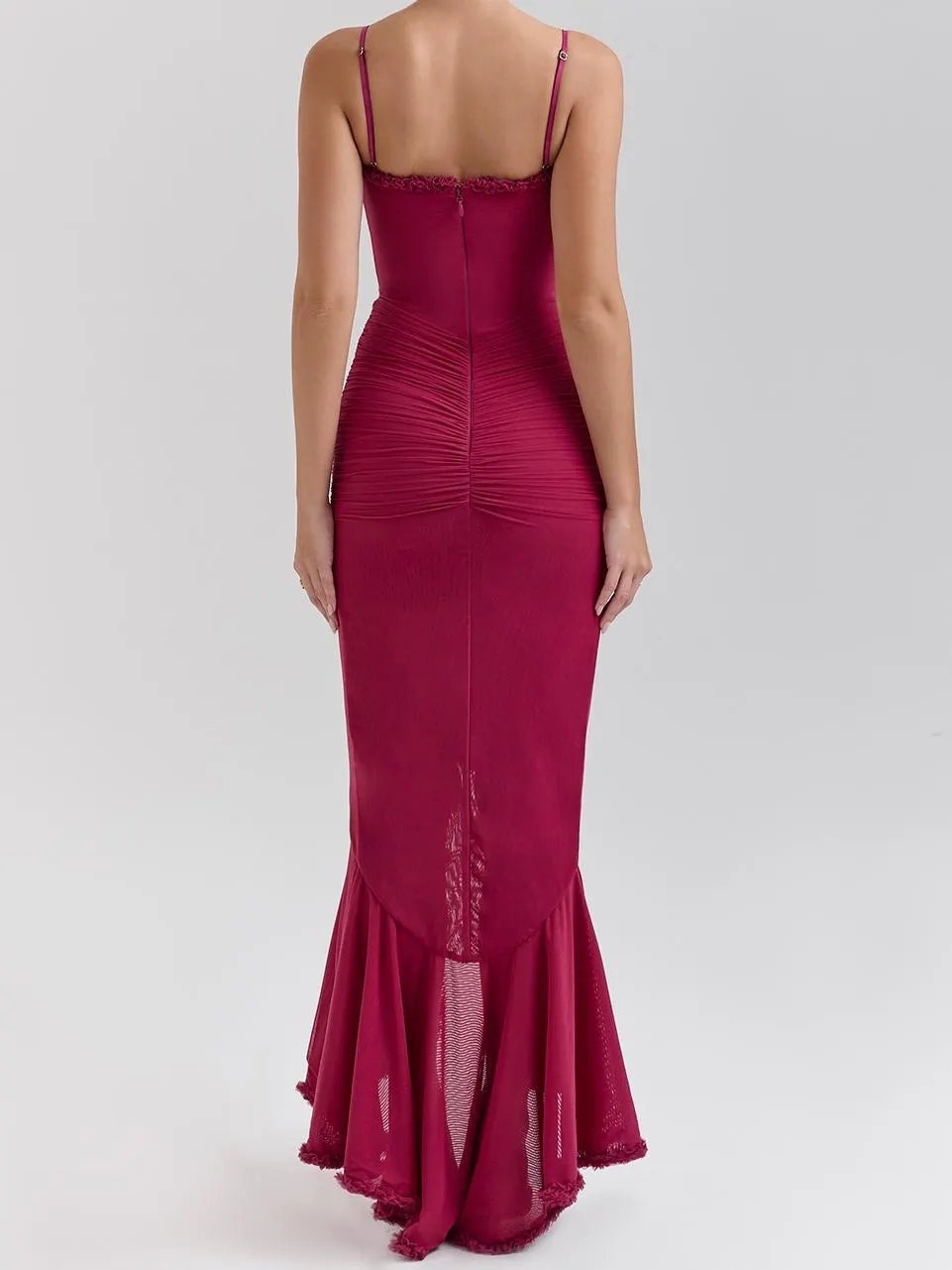 Ruffled Asymmetrical Sleeveless Cami Dress