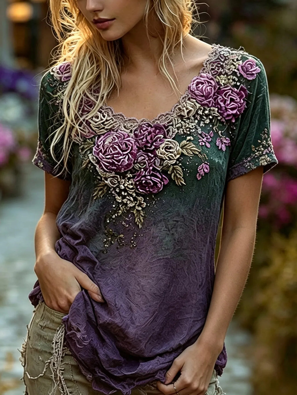 Retro Top in premium, Designer Aesthetic