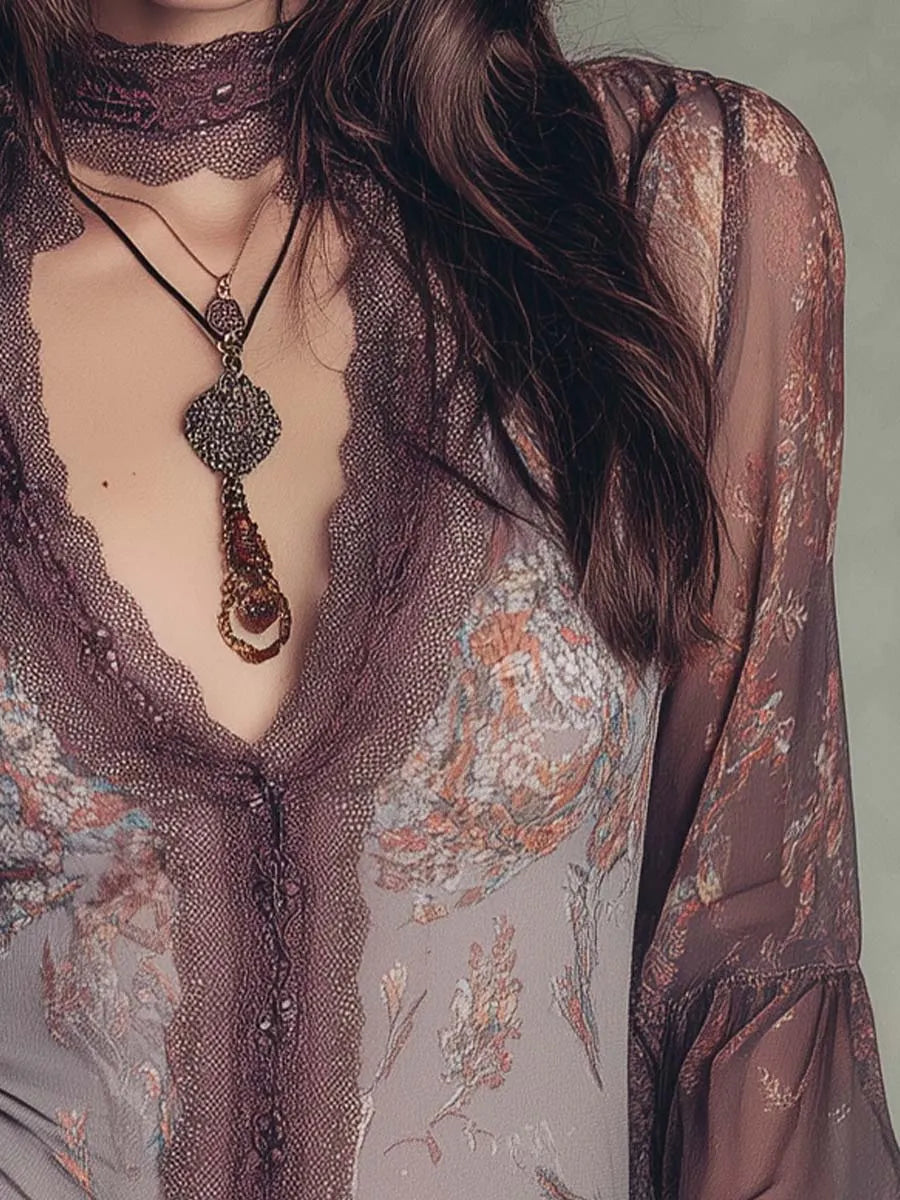 Retro Shirt in lace, Premium Look