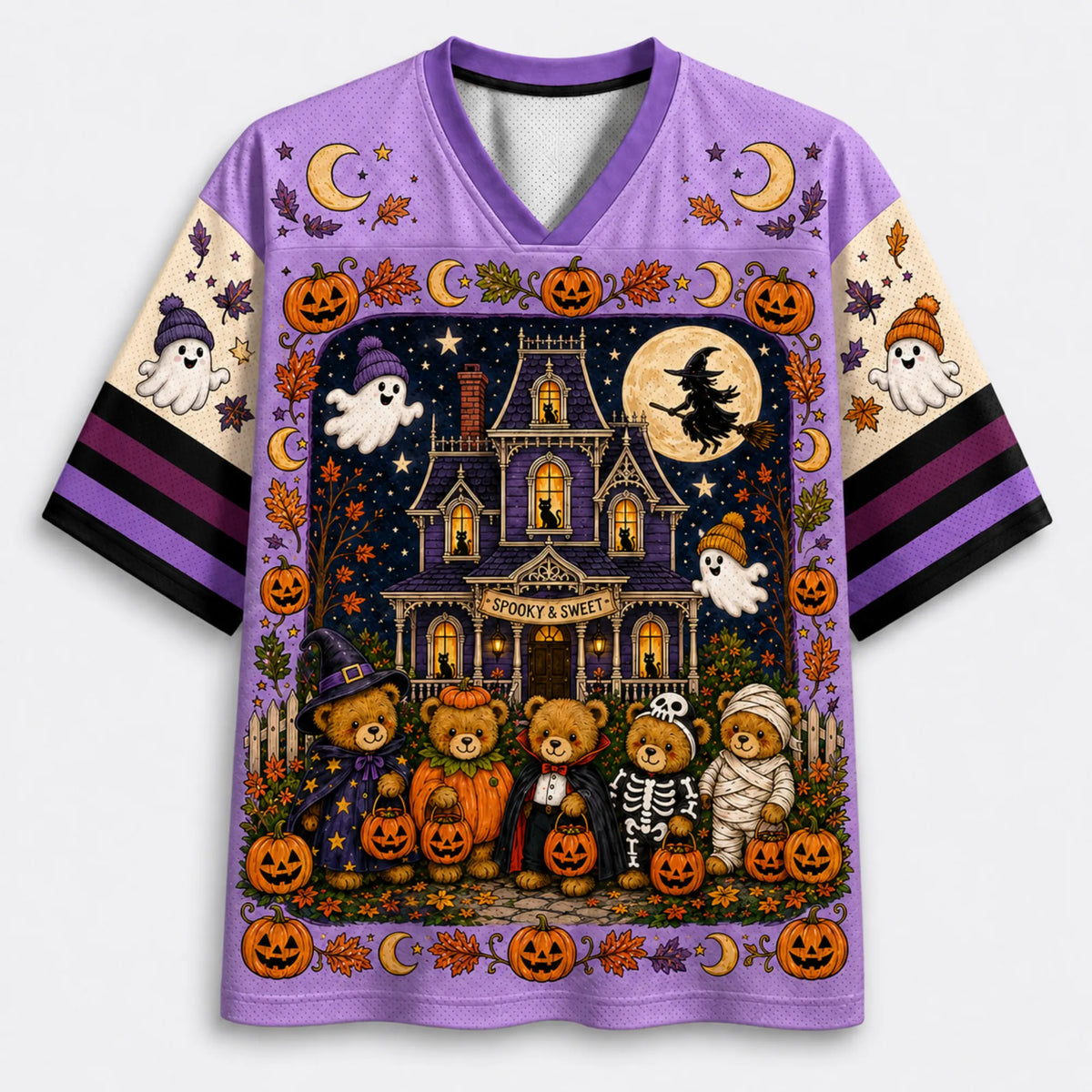 Chaotic Club Cute Spooky Sweet Teddy Bear Halloween Mesh Jersey