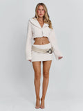 Paulie Beige Mini Skirt