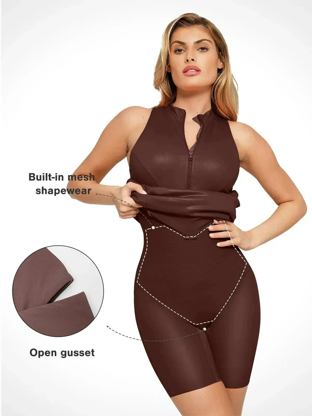 Sculpt Zip Midi Dress