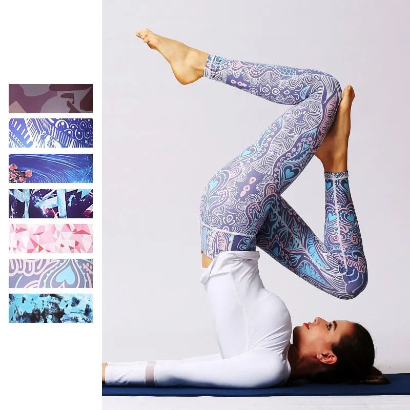 KittenAlarm - Mojoyce Cloud Hide Women Home Yoga Pants Fitness Gym Exercise Sports Leggings High Waist Sexy Long Print T