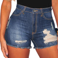 KittenAlarm - Lexie Denim Tattered Mini Shorts