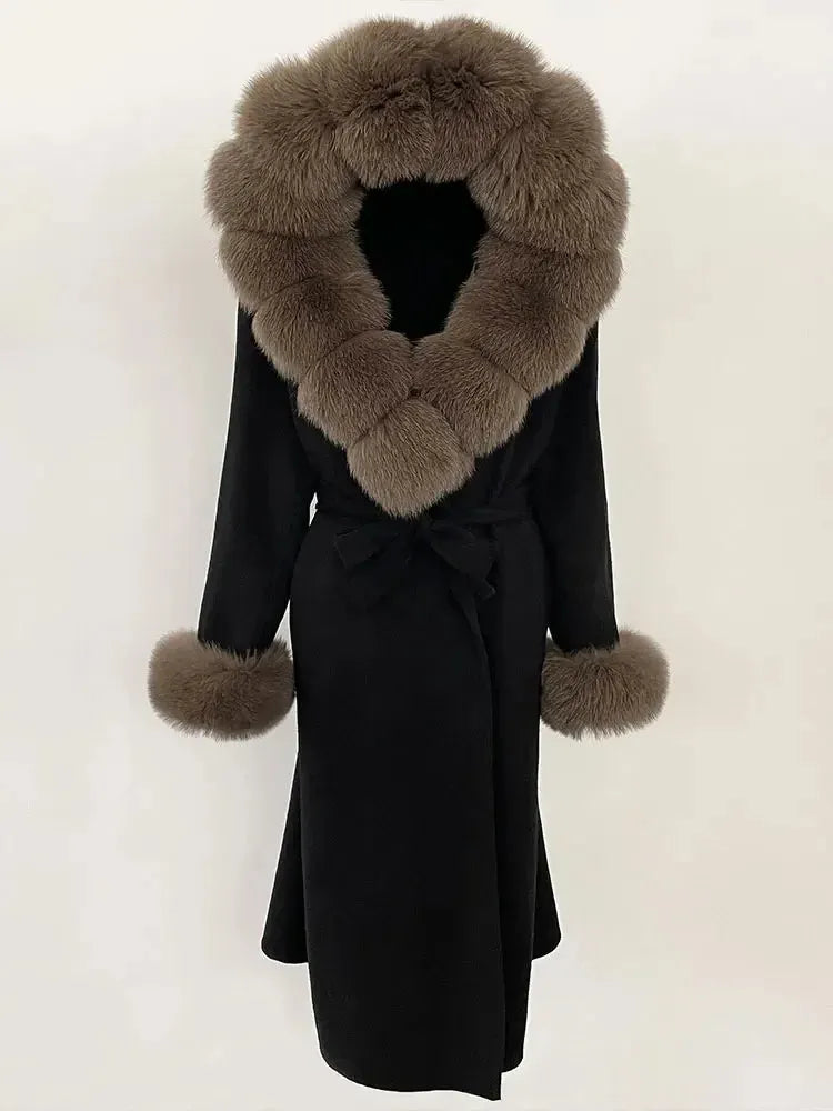 Elegant Warm Wool Blend Overcoat