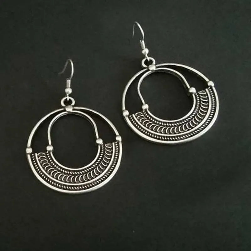 Round Hollow Earrings
