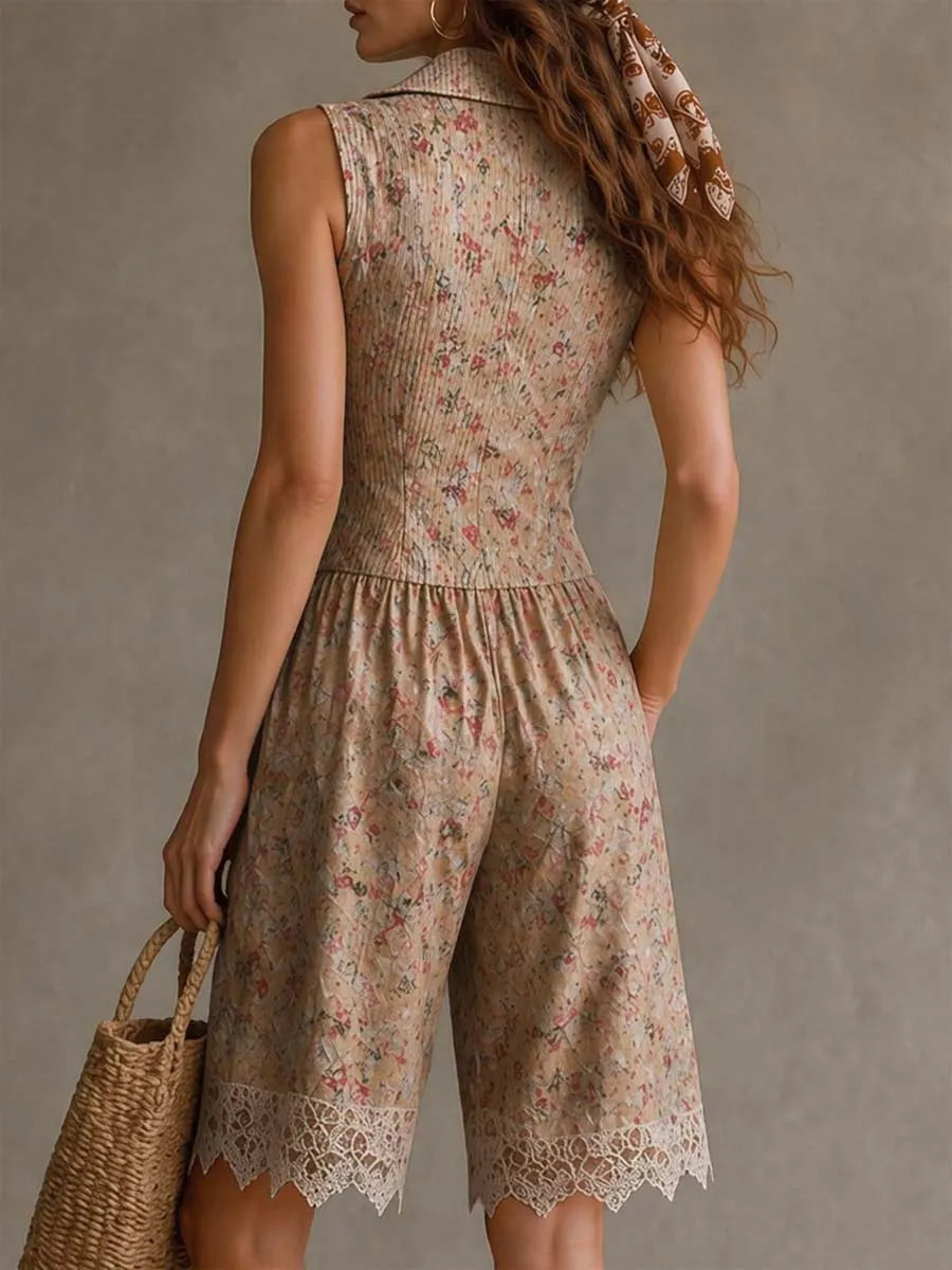 Retro Romper in cotton, Premium Look