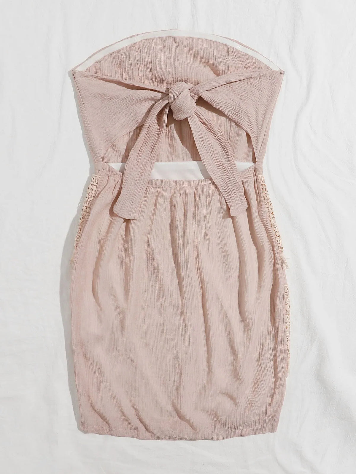 KittenAlarm - Off Shoulder Tie Back Schiffy Dress