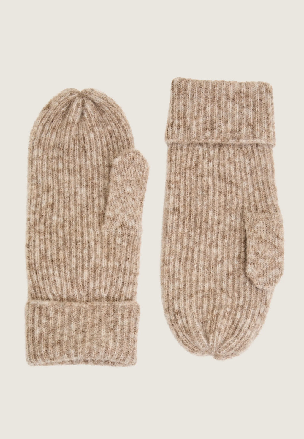 Wool Blend Knitted Mittens