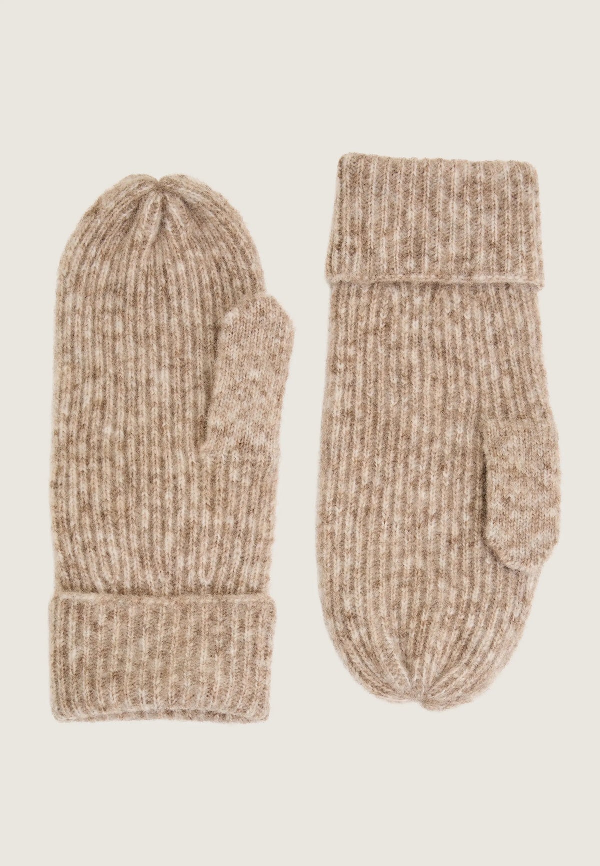 Wool Blend Knitted Mittens