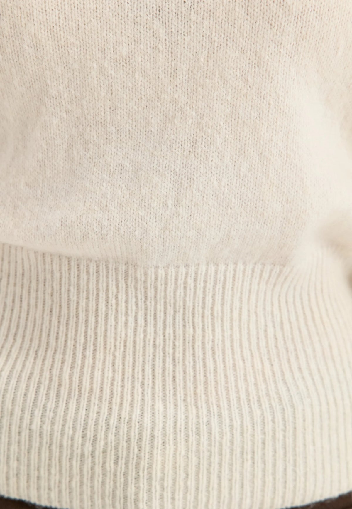 Knitted Wool Blend Wide Sleeve Sweater