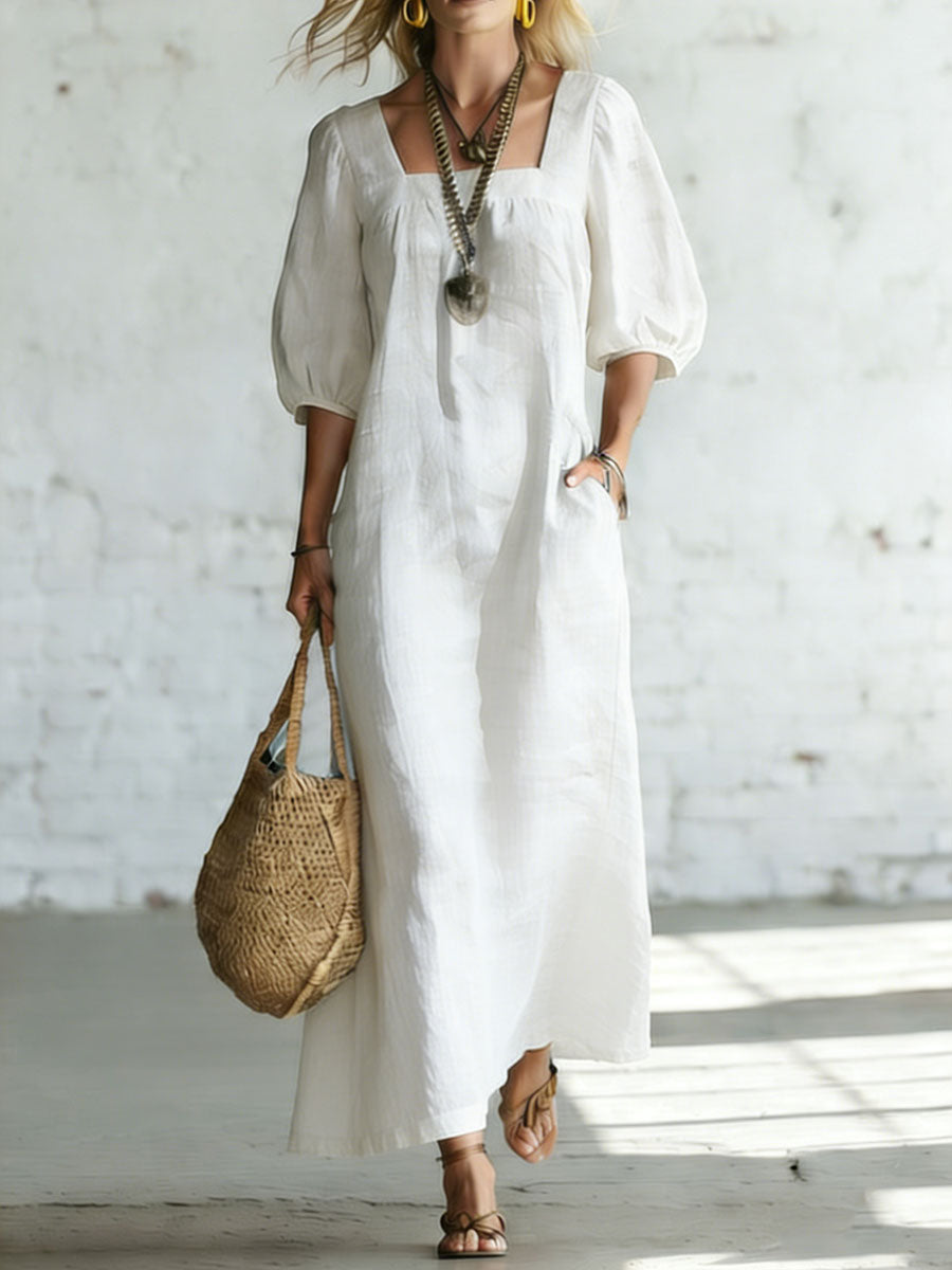 Dress with linen – Designer Aesthetic