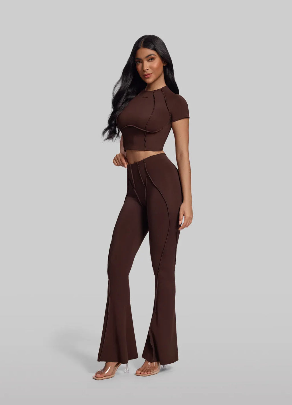 Sleek Longline Flare Leggings