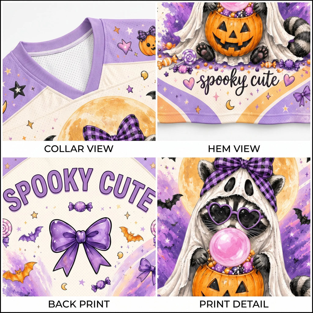 Chaotic Club Spooky Candy Bucket Ghost Raccoon Halloween Mesh Jersey