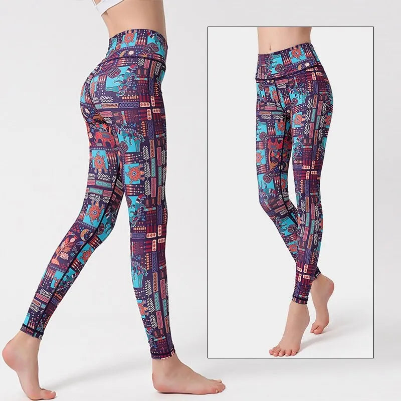 KittenAlarm - Mojoyce Cloud Hide Women Prints Sports Leggings Fitness Gym Yoga Pants High Waist Sexy Long Tights Running